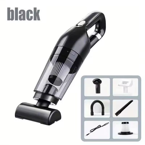 Aspirador de mano para el hogar, aspirador portátil recargable, para el hogar y el coche, recogedor de polvo inalámbrico de doble uso, pelo de mascota, 10000PA